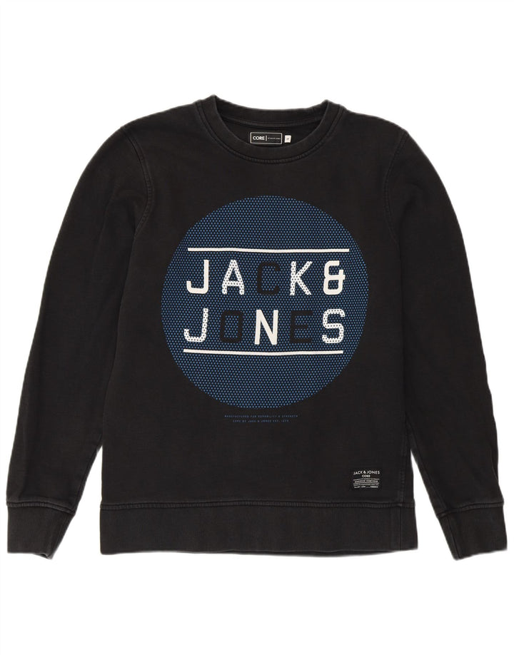 Jack & Jones Sweat-Shirt Graphique Homme Petit Noir Coton