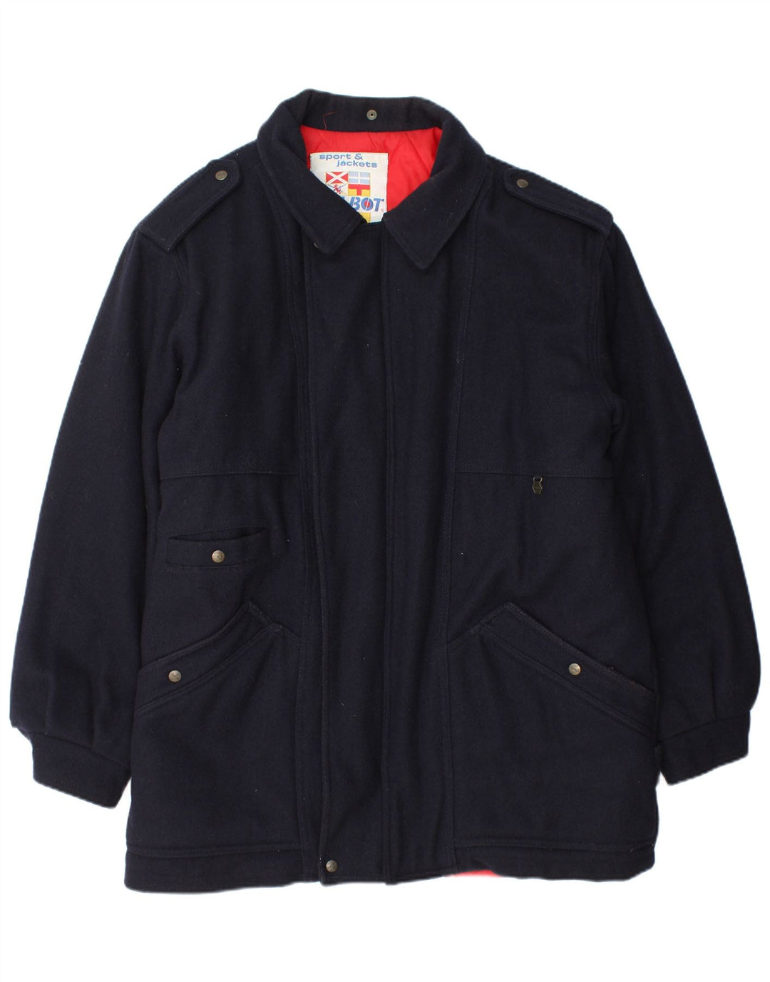 Polbot Veste Militaire Homme UK 42 XL Bleu Marine Laine