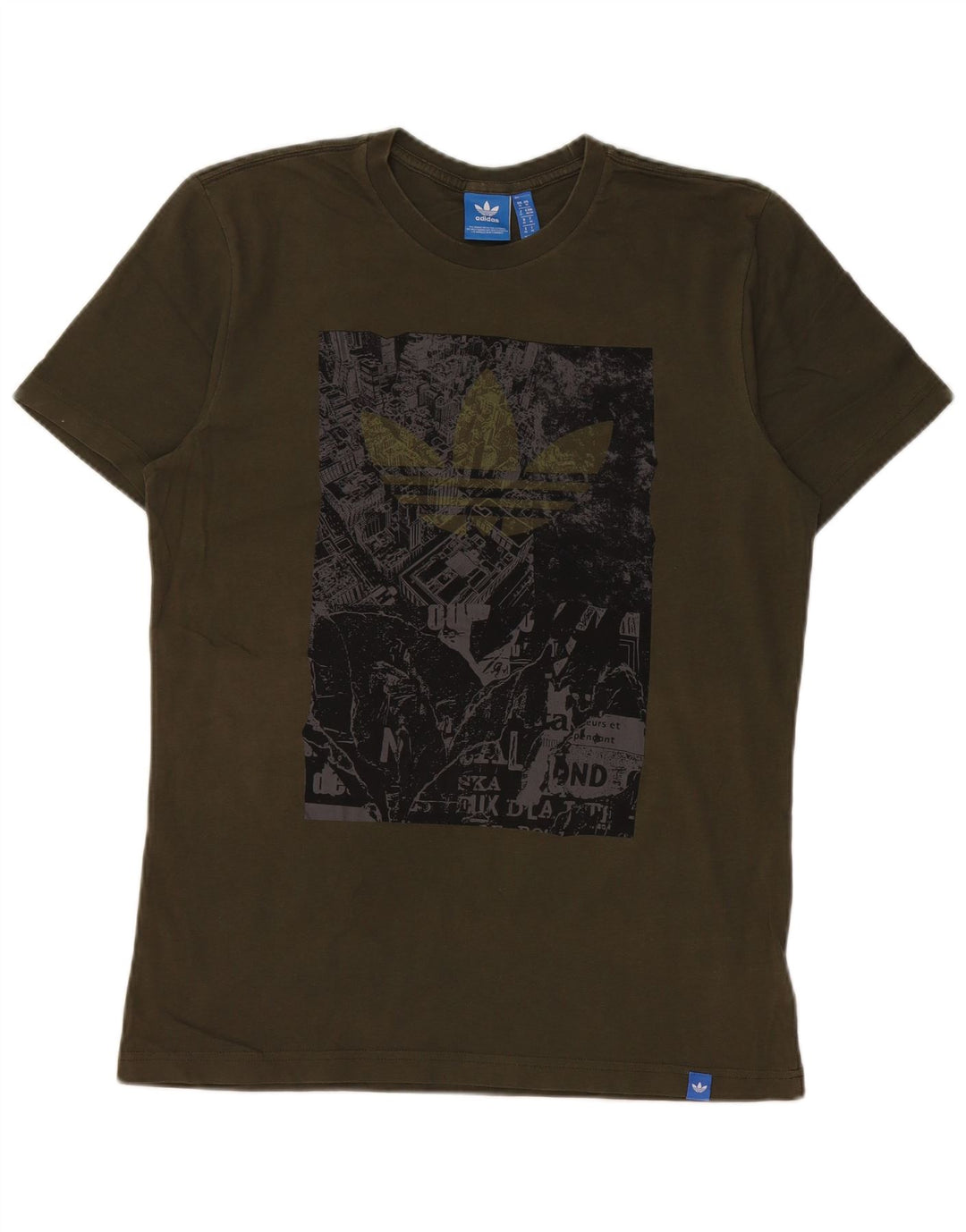 Adidas T-Shirt Graphique Homme Vert Moyen Coton