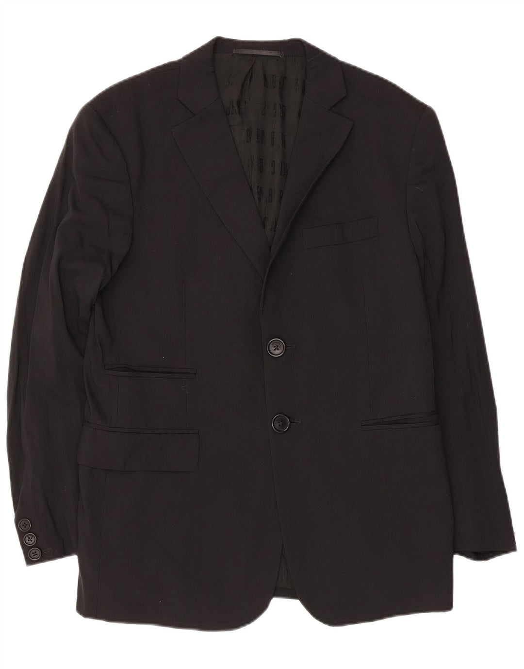 BIKKEMBERGS Veste Blazer 2 Boutons Homme IT 50 Large Noir Viscose