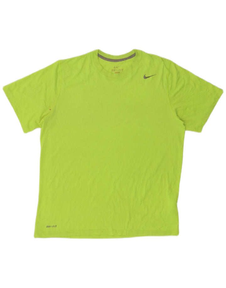NIKE Hommes Dri Fit T-Shirt Haut Large Vert Polyester