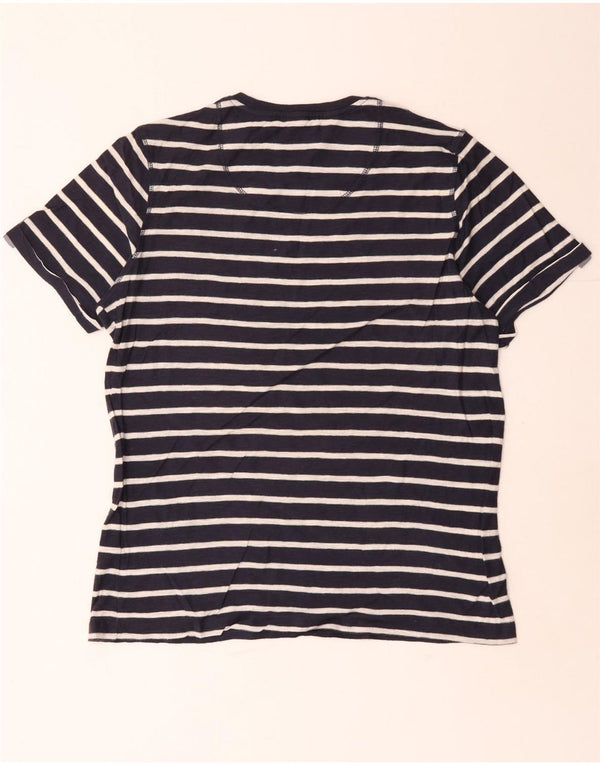 Jack & Jones T-Shirt Homme Haut Large Bleu Marine Rayé