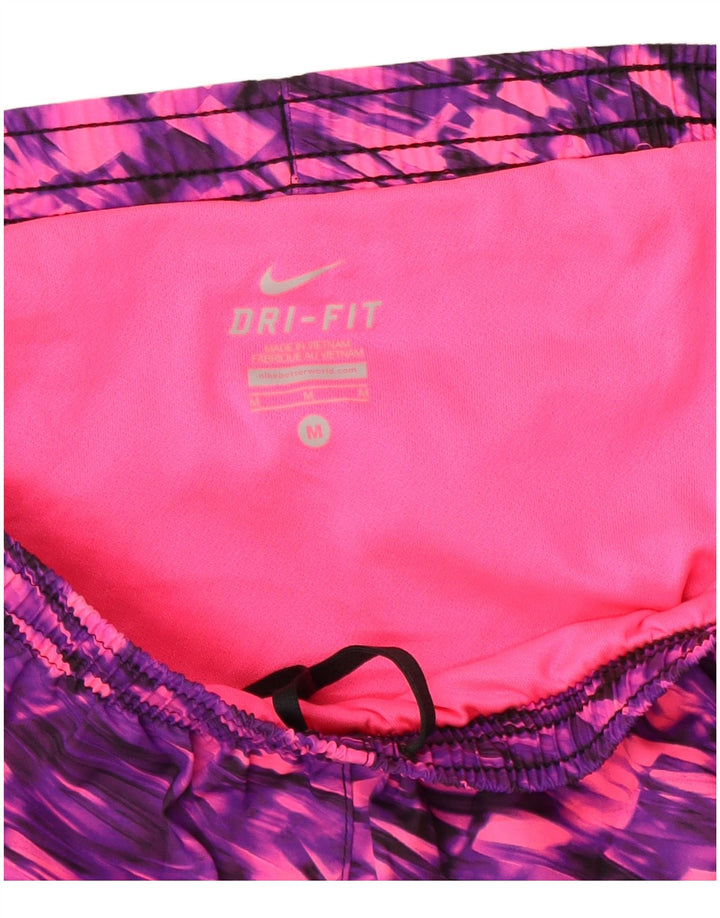 Nike Short de sport Dri Fit pour femme UK 14 Polyester color block violet moyen