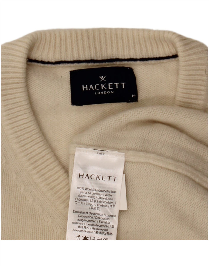 Hackett Pull Col V Homme Laine Beige Moyen