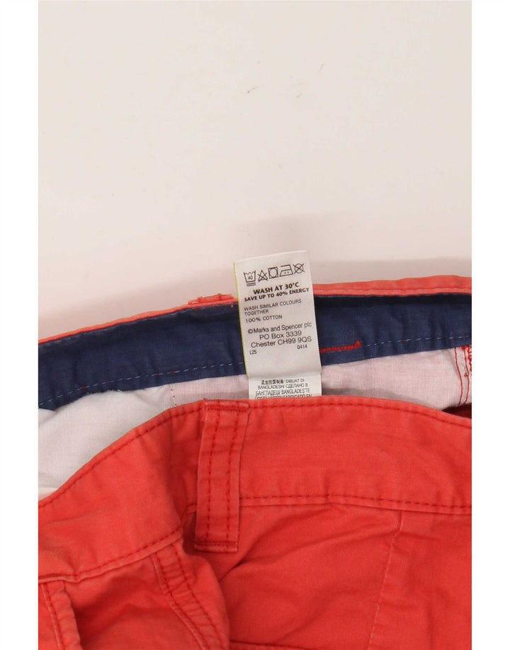 Marks & Spencer Short Cargo Homme W32 Coton Rouge Moyen
