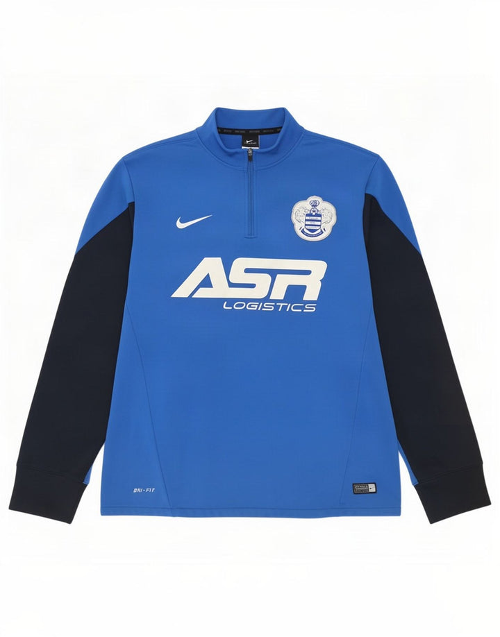 Nike Haut de Survêtement Dri Fit Graphic Pull Homme Bleu Moyen Colorblock