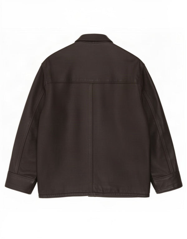 veste en cuir homme vintage UK 44 2XL Marron