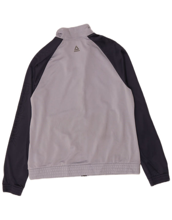 Reebok Veste de survêtement pour femme UK 16/18 Large Bleu marine Colourblock