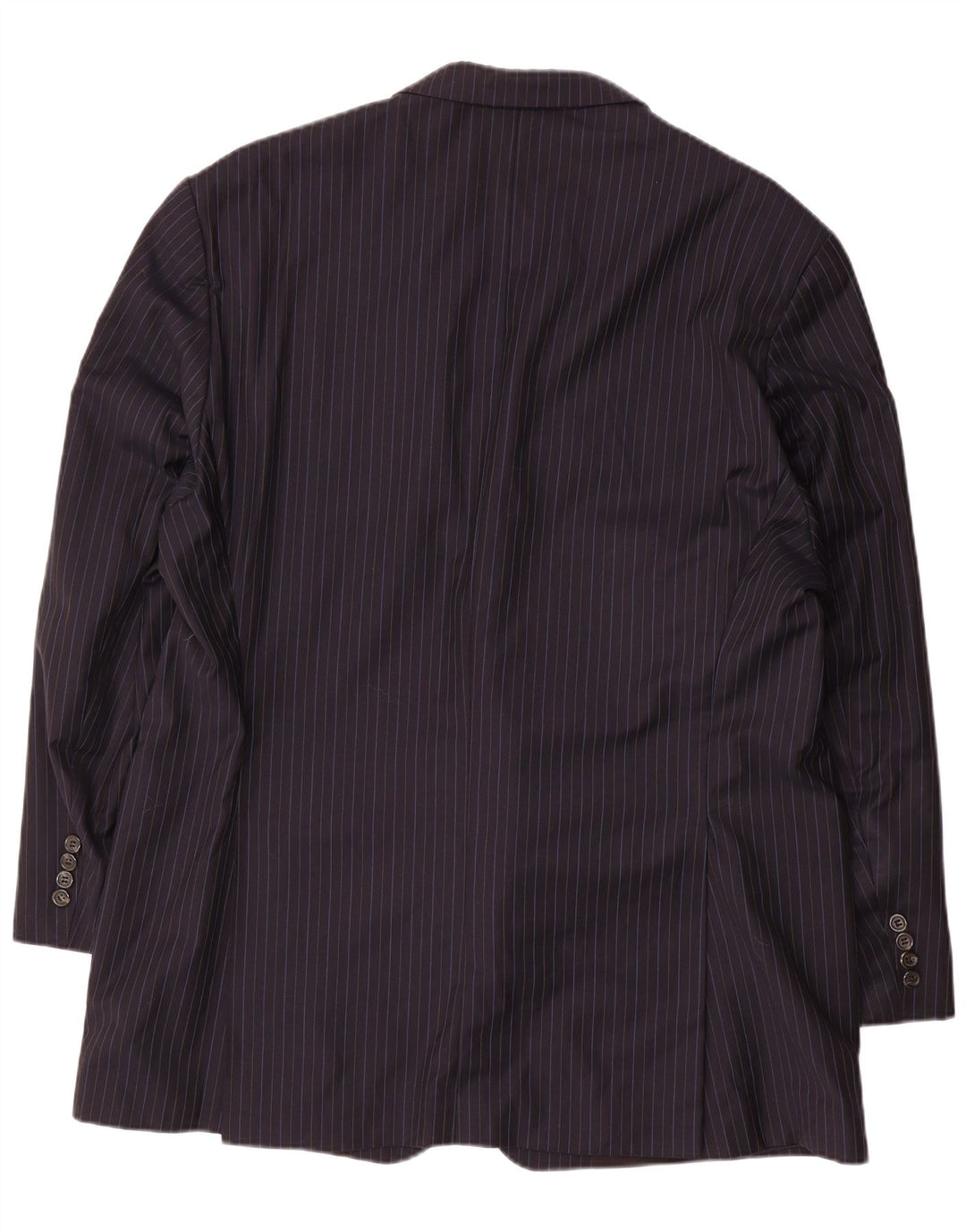 RALPH LAUREN Veste blazer à 2 boutons pour homme IT 52 XL en laine à fines rayures bleu marine