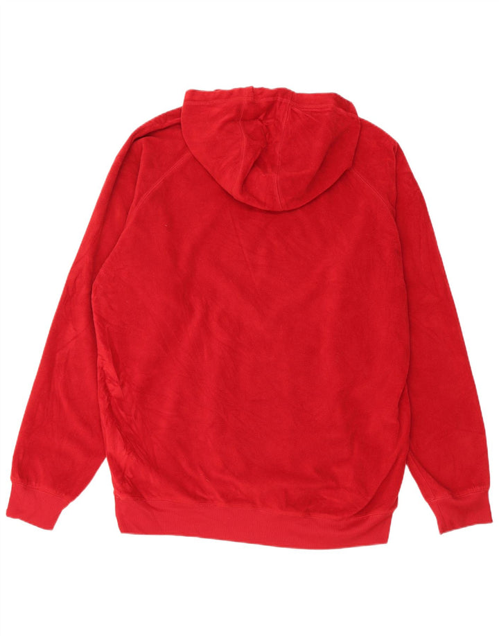 Columbia Pull polaire à capuche pour homme Large Rouge Polyester
