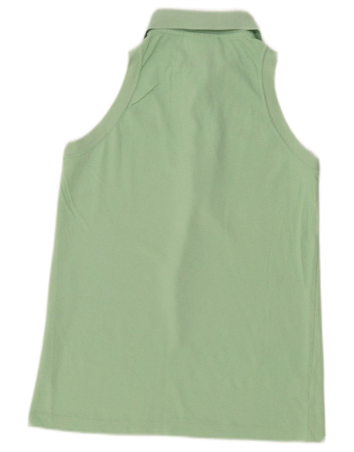 Lacoste Polo sans manches femme taille 38 coton vert moyen