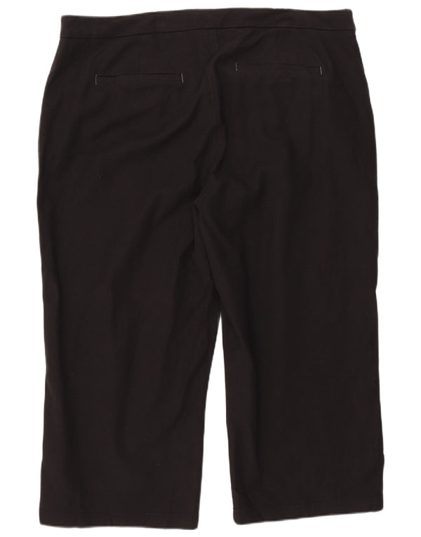 Pantalon Capri White Stuff Femme UK 22 3XL W44 L24 Coton Noir
