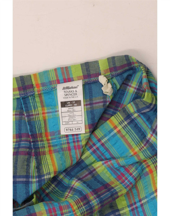 Marks & Spencer Jupe crayon pour femme UK 12 Medium W26 Carreaux multicolores