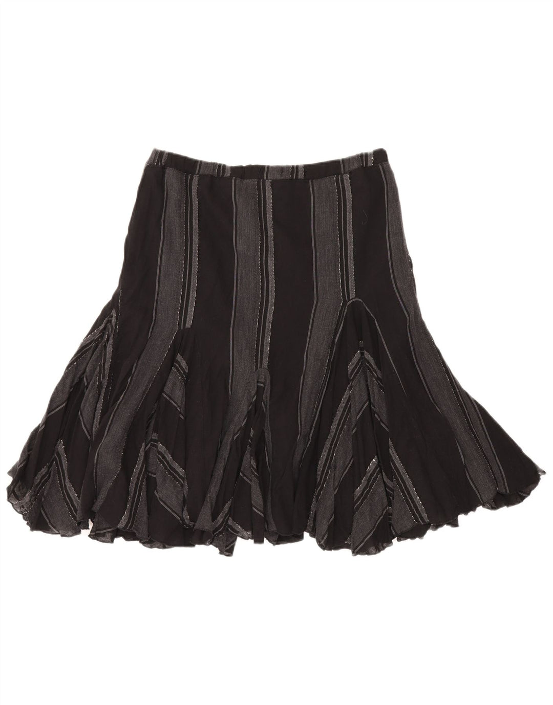 TRUSSARDI Jupe trapèze IT 46 Large W32 Noir Rayé