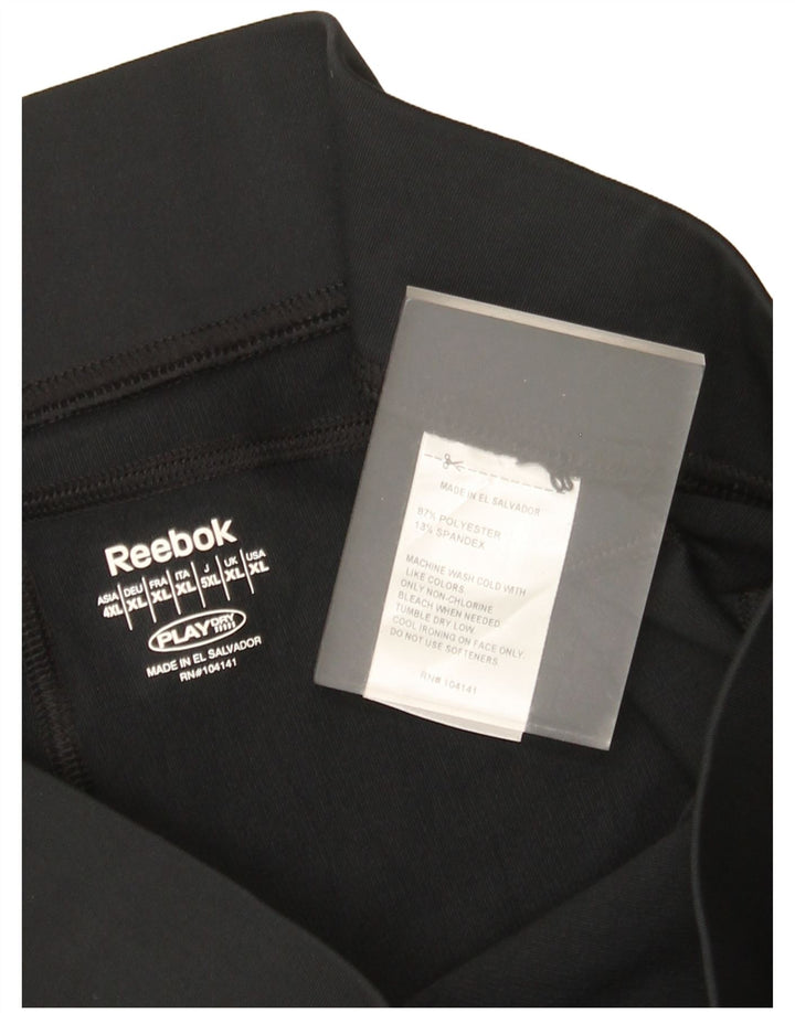 Reebok Leggings Femme UK 18 XL Noir Polyester