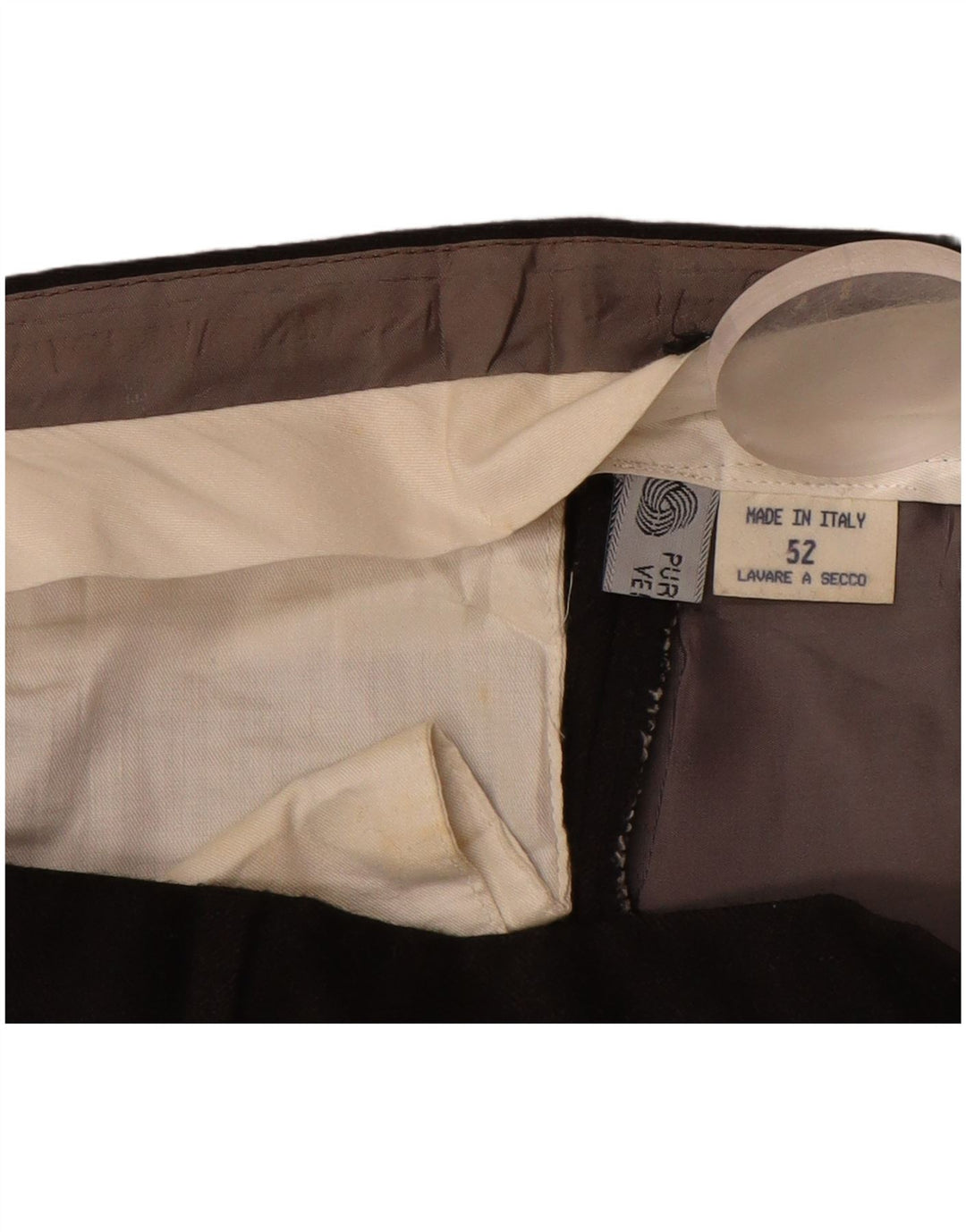 MARCO PLANESIO Pantalon de costume pour homme IT 52 XL W34 L33 Laine noire