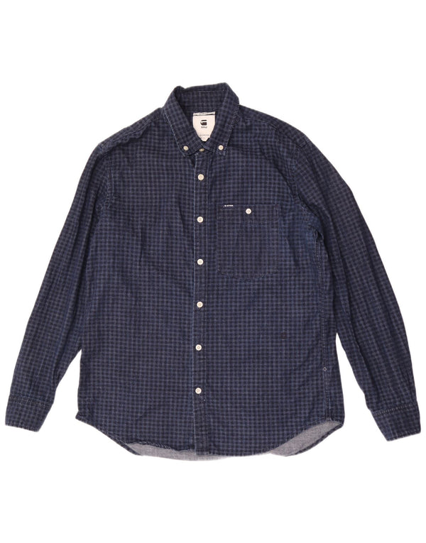 G-Star Chemise Slim Fit XL Bleu Marine Vichy Coton