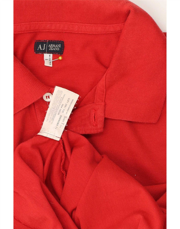 Armani Jeans Polo Homme Grand Rouge Coton