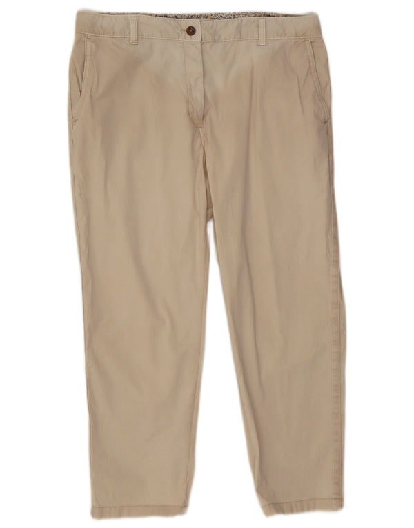 Marks & Spencer Pantalon court pour femme UK 16 Large W34 L25 Blanc cassé