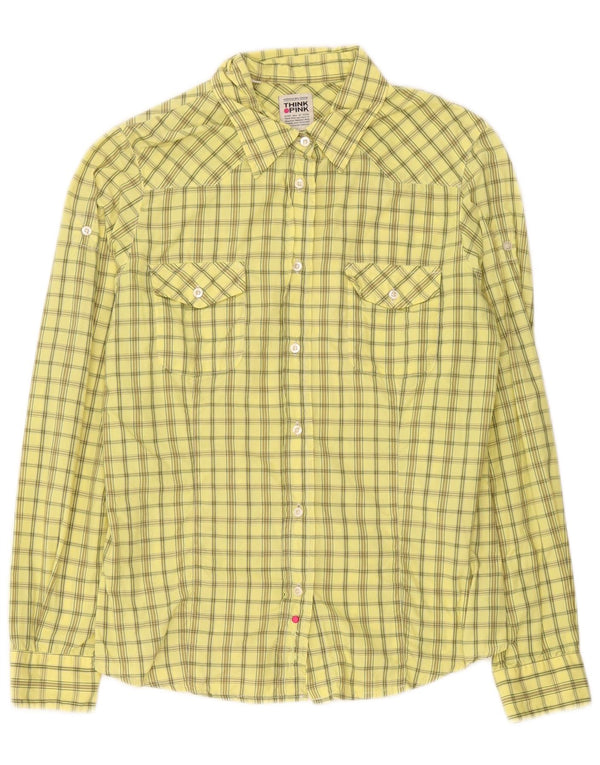 Think Pink Chemise Femme UK 14 Medium Yellow Check
