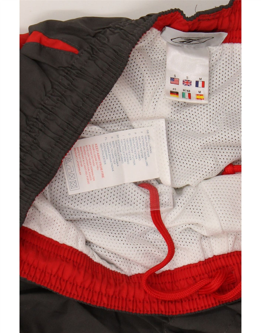 REEBOK Pantalon de Survêtement Graphique Homme Petit Gris Polyester