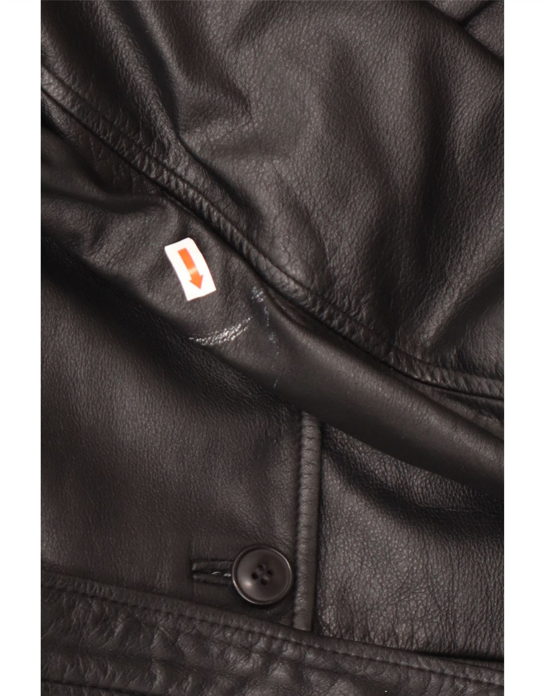 HENNES Manteau en cuir femme EU 42 Grand cuir noir