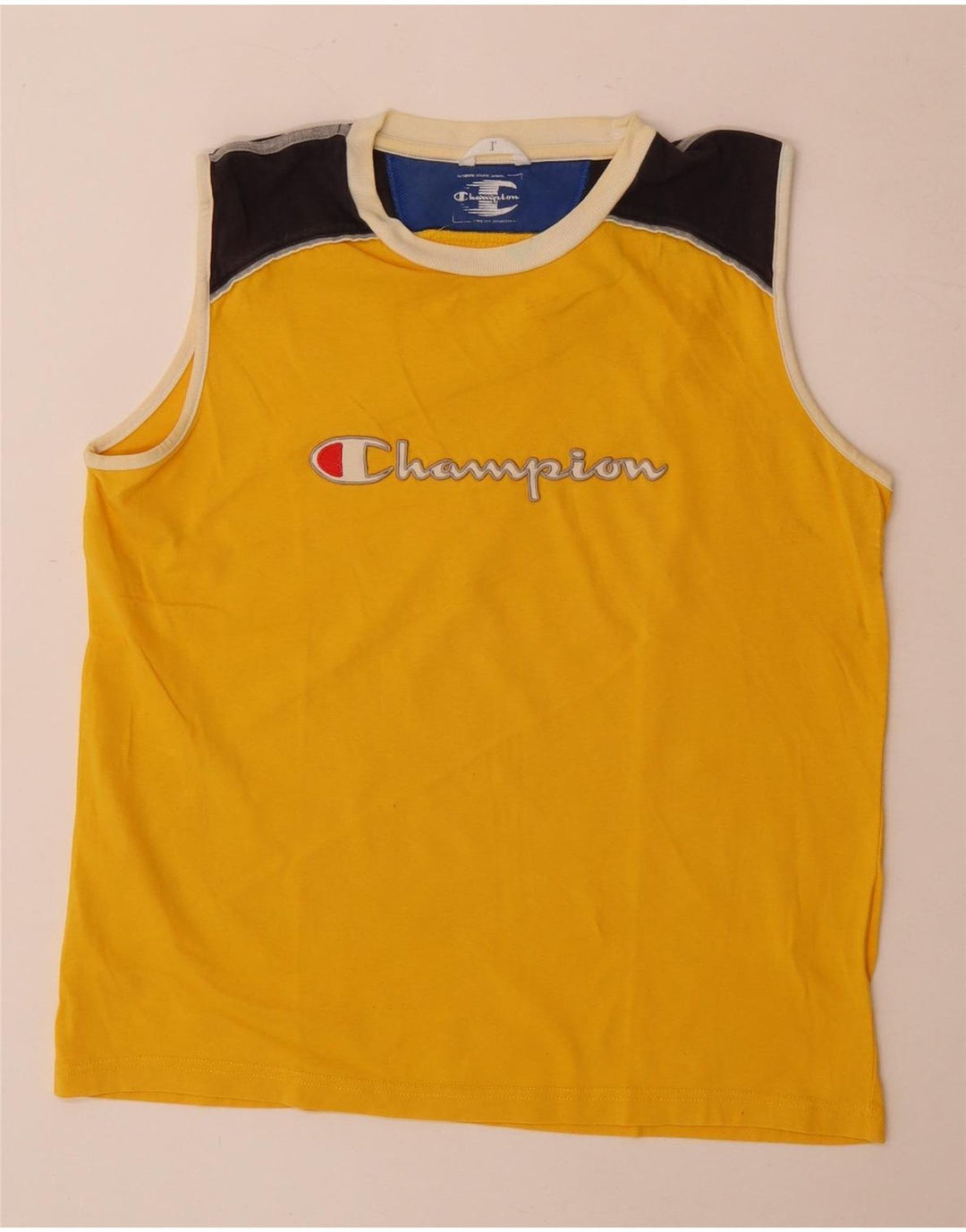 Champion Débardeur Graphique Homme Large Jaune Colorblock Coton