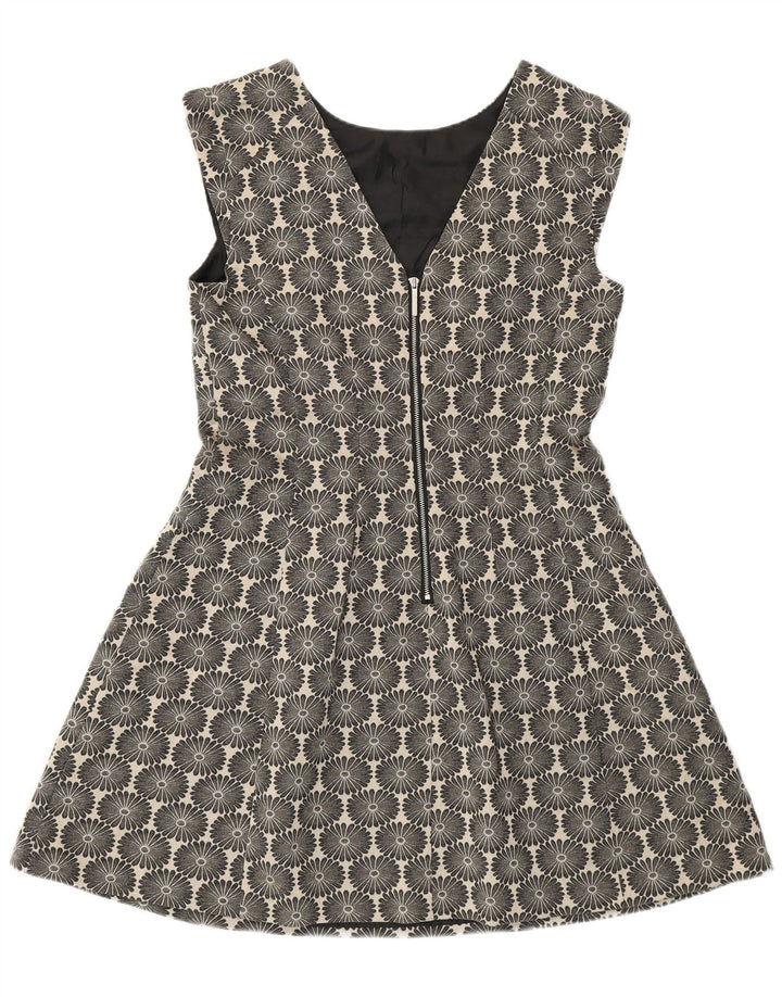 Oasis Robe trapèze pour femme UK 44 en coton floral bleu marine moyen