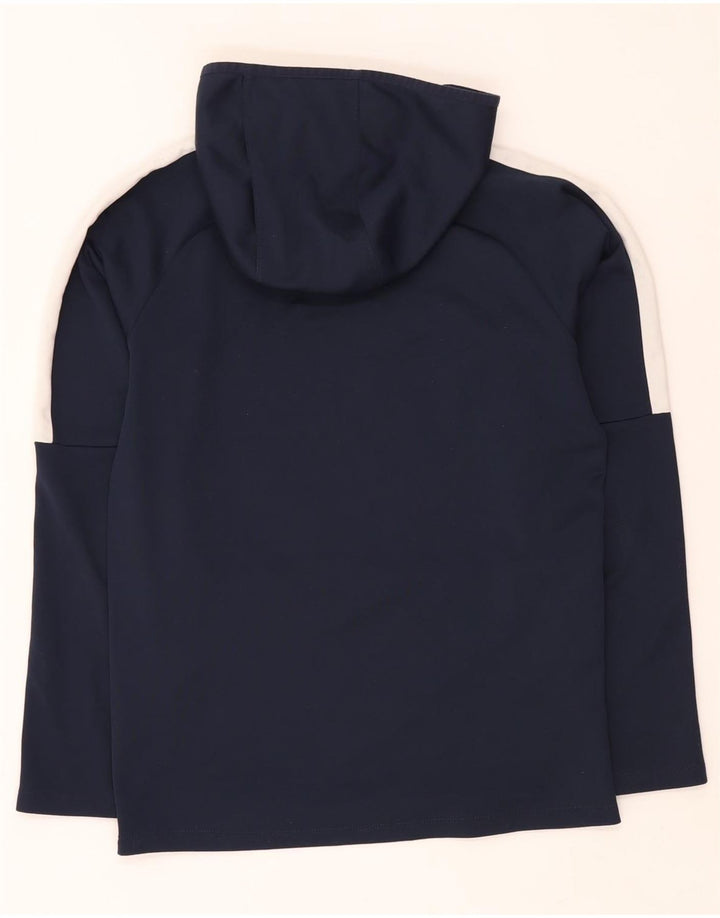 Nike Hommes Dri Fit Sweat à capuche Petit Bleu marine Colorblock Polyester