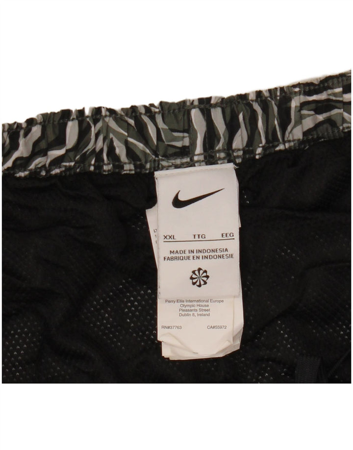 Nike Short de bain pour homme 2XL Gris Imprimé animal Polyester