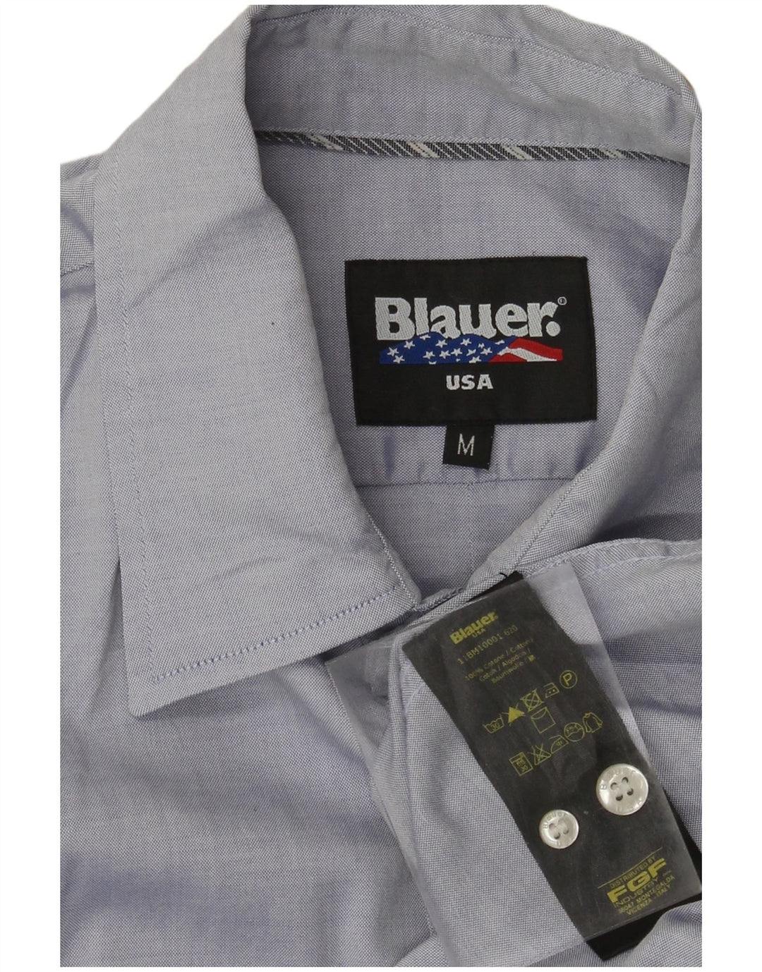 Blauer Chemise Militaire Homme Bleu Moyen Coton