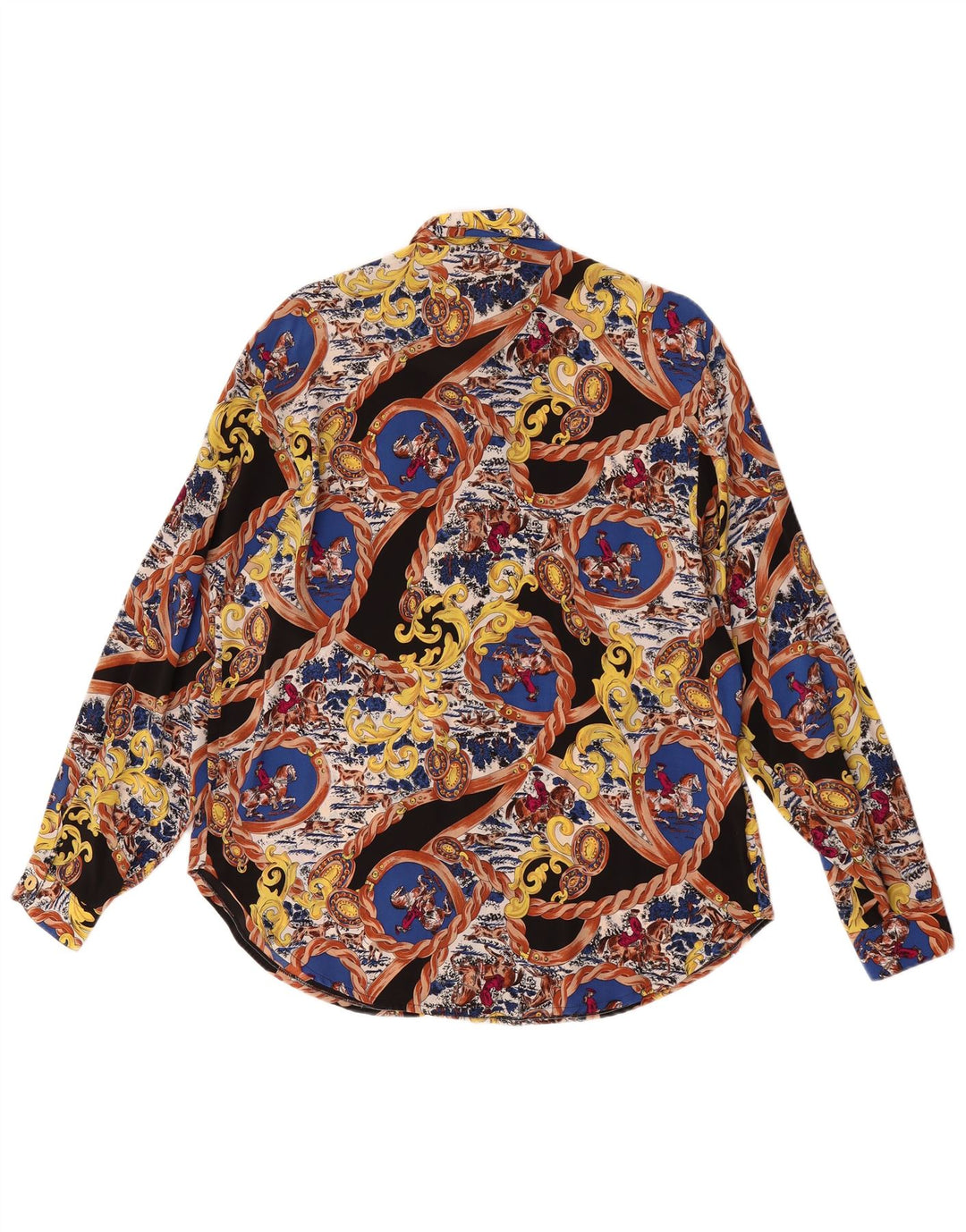 Chemise à motif abstrait femme vintage EU 46 XL multicolore