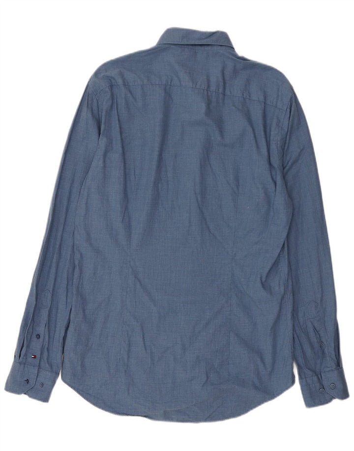 Tommy Hilfiger Chemise Slim Fit Homme Taille 40 Coton Bleu Moyen