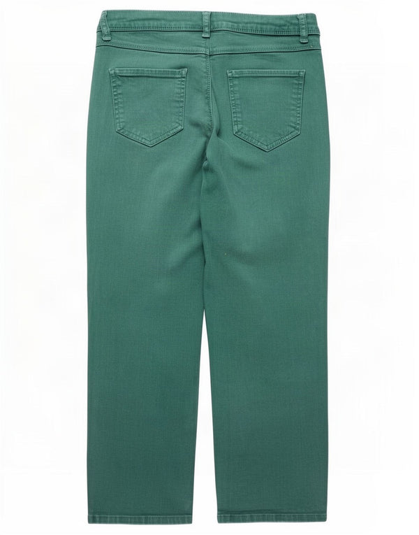 Benetton Jean court pour femme UK 10 Small W28 L24 Coton vert