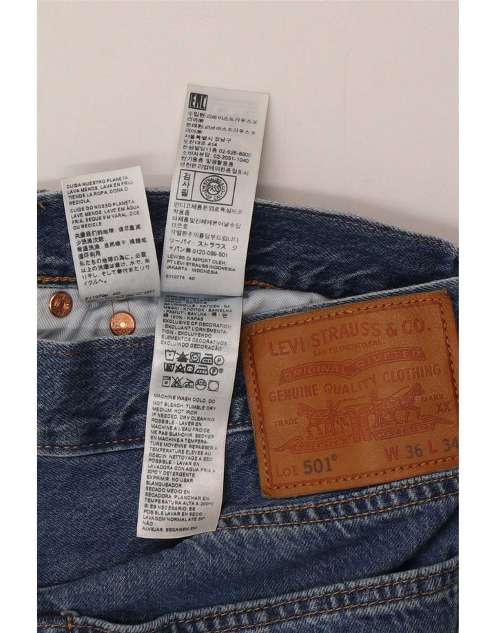 Levi's Jean Droit 501 Homme Bleu W36 L34 Coton