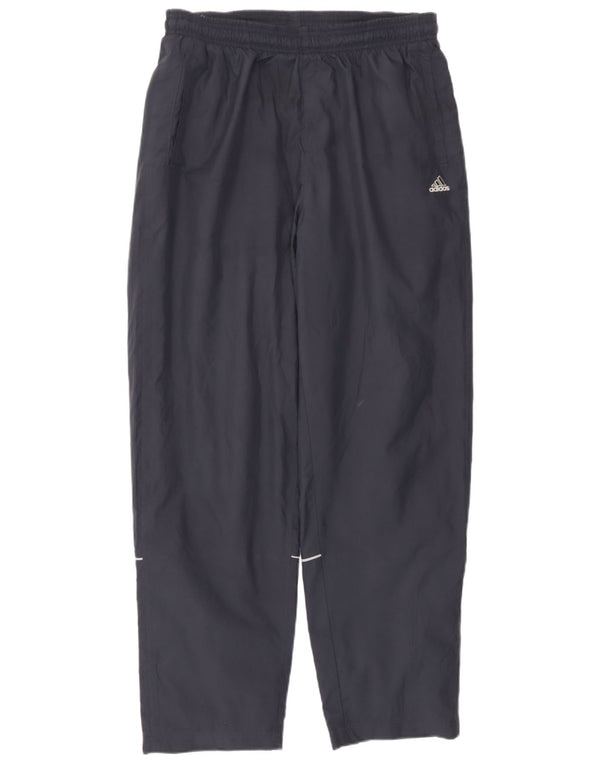 Adidas Womens Tracksuit Trousers UK 14 Large Navy Blue Polyester