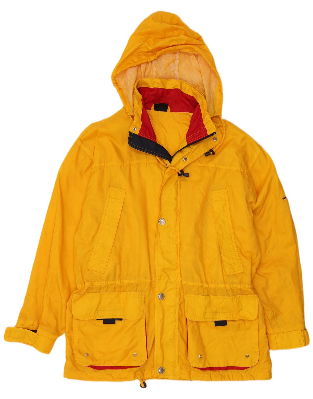 ACTIVE Veste de pluie à capuche pour homme UK 38 Jaune moyen Polyamide