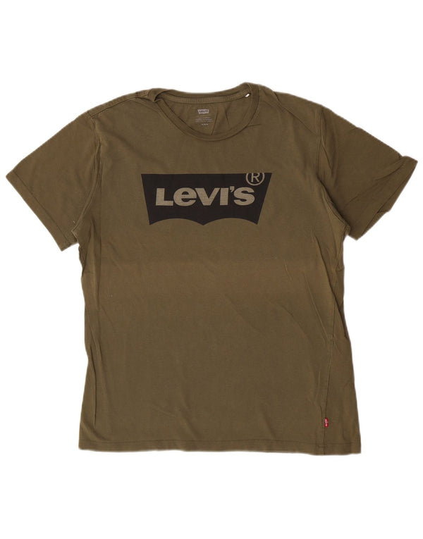 Levi's Tee-Shirt Graphic Homme Kaki Moyen Coton