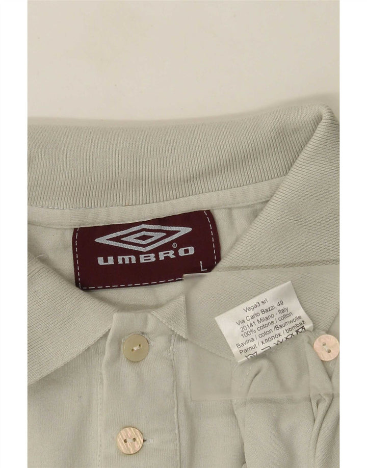Umbro Polo Graphique Homme Large Gris Coton