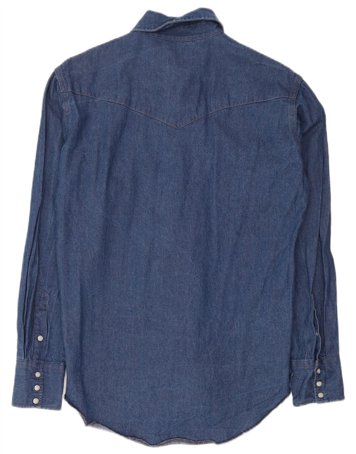 Wrangler Chemise en denim western pour homme Taille 15 Coton bleu moyen