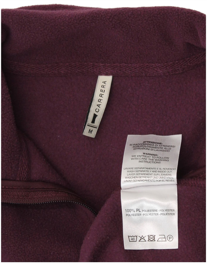 Carrera Pull polaire à col zippé pour femme UK 14 Medium Maroon Polyester