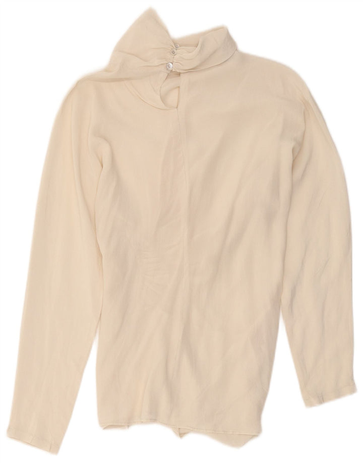 Pancaldi & B Chemisier Femme UK 10 Petite Soie Blanc Cassé