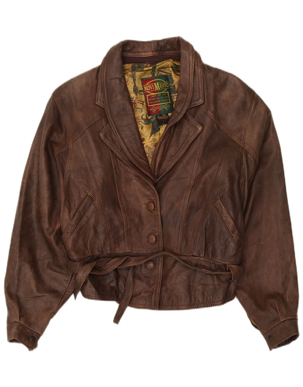 Movi Mento Veste en cuir pour femme UK 18 XL Marron