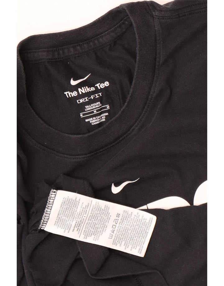 Nike Hommes Dri Fit Graphic T-Shirt Haut Noir Moyen Coton