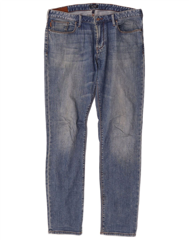 Armani Jeans Slim Homme W34 L34 Bleu Coton