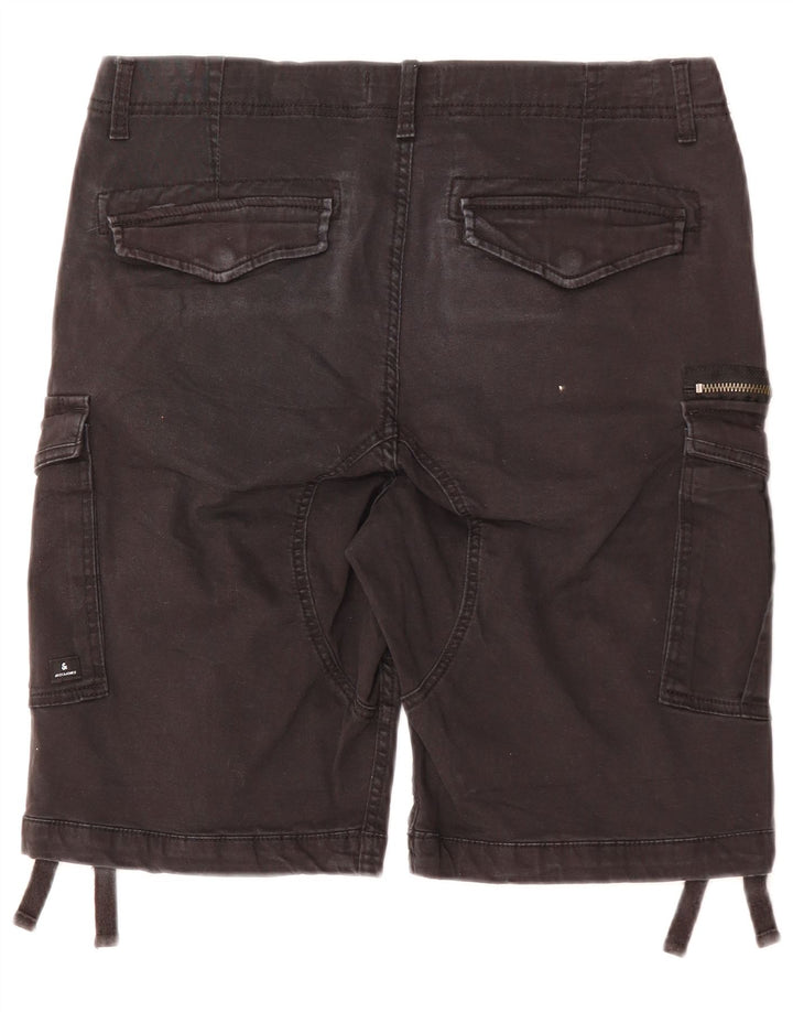 JACK & JONES Short Cargo Coupe Confort Homme Moyen W30 Noir Coton