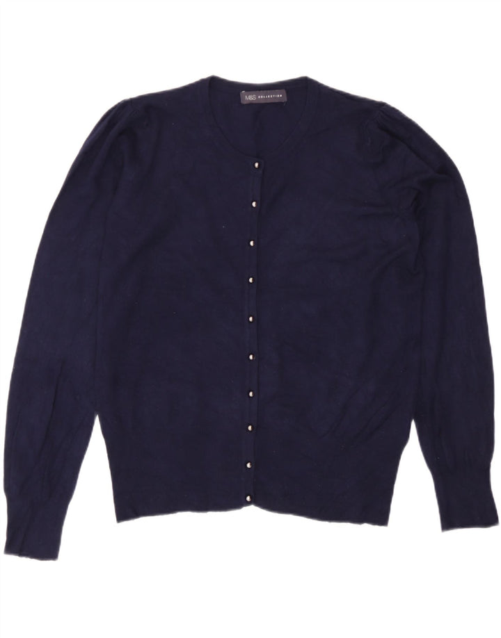 Marks & Spencer Cardigan pour femme en viscose bleu marine moyen UK 12