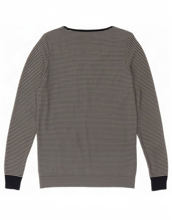 Massimo Dutti Cardigan pour femme en coton rayé bleu marine moyen UK 12