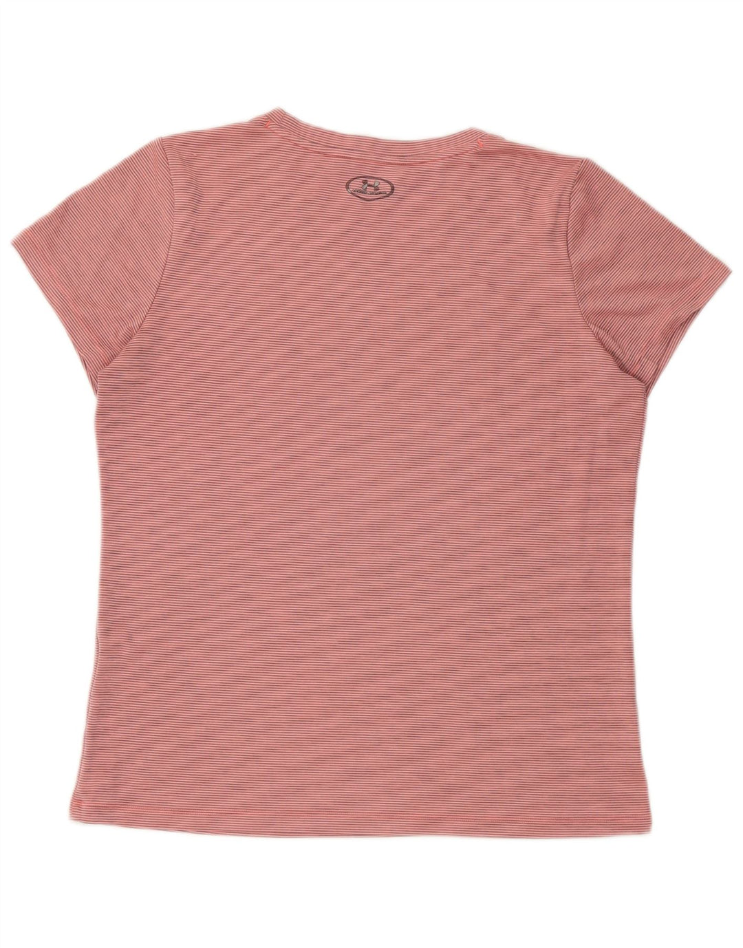 UNDER ARMOUR T-shirt Heat Gear pour femme UK 14 Rose moyen à fines rayures