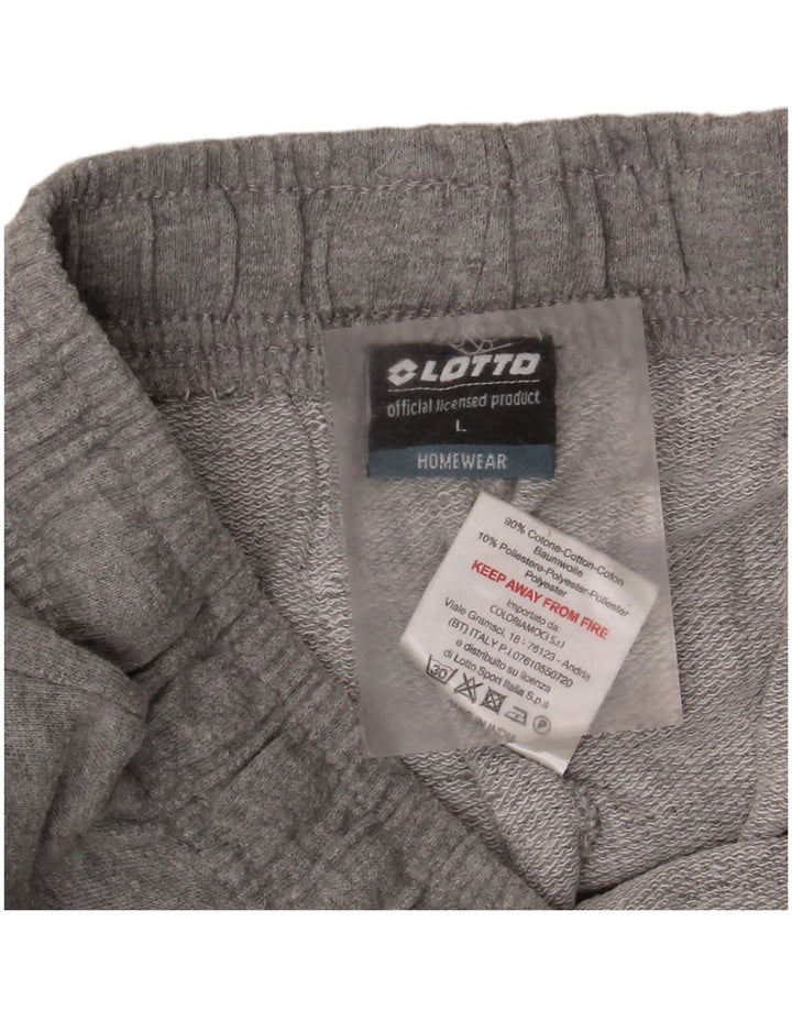 Lotto Pantalon de Survêtement Homme Joggers Large Gris Coton